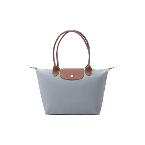 LONGCHAMP Canvas Bag Tote Bag Shopping Bag Pouch Bag Handbag Crossbody Bag Medium Women's Light Gray