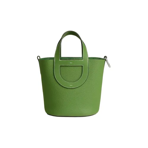 HERMES In The Loop Clemence Bullock Кожа с Swift Телячья кожа Корзинка-сумка Свиной нос Сумка-ведро Сумка Женские