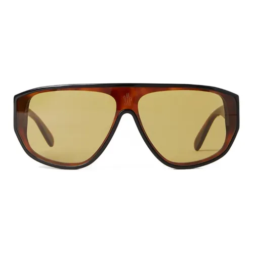 Moncler Ацетат Нерегулярная форма Солнцезащитные очки Унисекс Коричневый