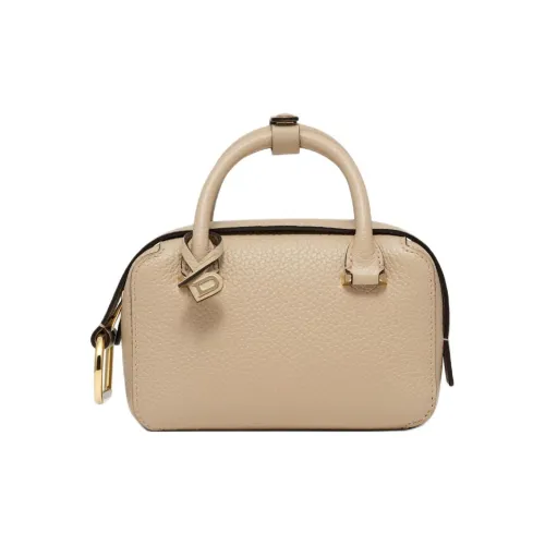 Delvau Cool Bo Soft с рельефным узором Телячья кожа Сумка через плечо Сумка Нано Женская Хаки