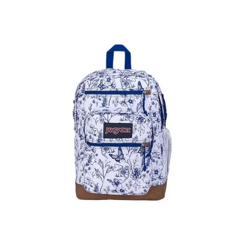 Jansport Переработанный полиэстер рюкзак унисекс белый синий керамика