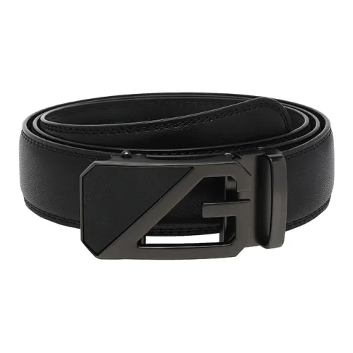 Hurley Alloy Кожаные ремни Мужской Черный Ширина 3,5 см