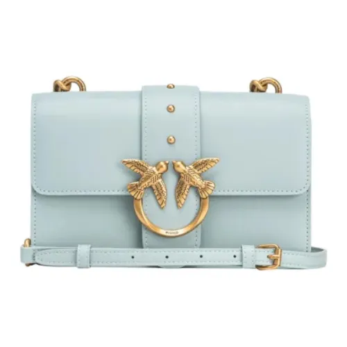 PINKO Love Series Корова Кожа Сумка через плечо Женская Светло-синяя