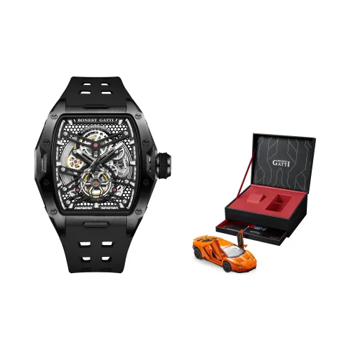 BONEST GATTI Phantom Speed Collection Ночной свет Водонепроницаемый Часы Автоматический Механический Механизм