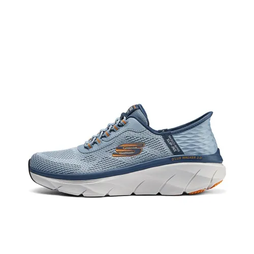 Skechers Hands Free Slip Ins Устойчивые к истиранию Дышащие Низкие Беговые кроссовки Мужские Синие