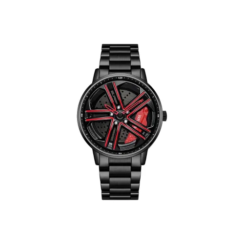 Sanda Wheel Collection Кварцевый механизм Стальной ремешок Часы Мужские Часы с открытым механизмом