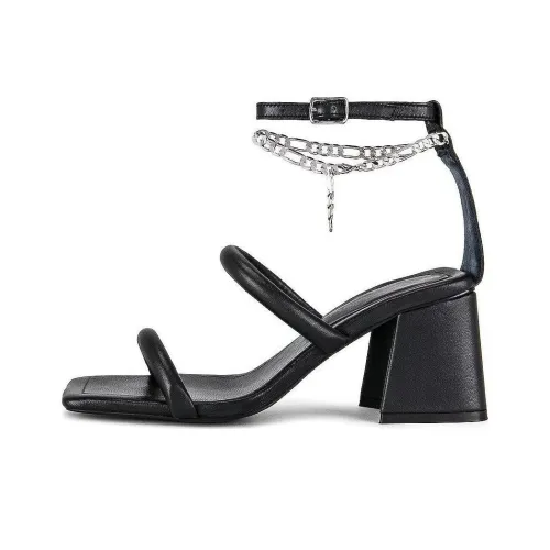 FREE PEOPLE One Ремень Сандалии 7 см Женские Черные