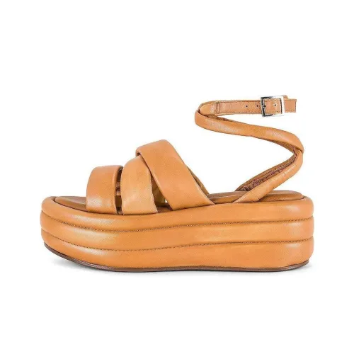 FREE PEOPLE One Ремень Сандалии 5 см Женские Светло-Коричневый