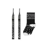 Черный светоотражающий пейсли + черный пейсли носки, 1 упаковка