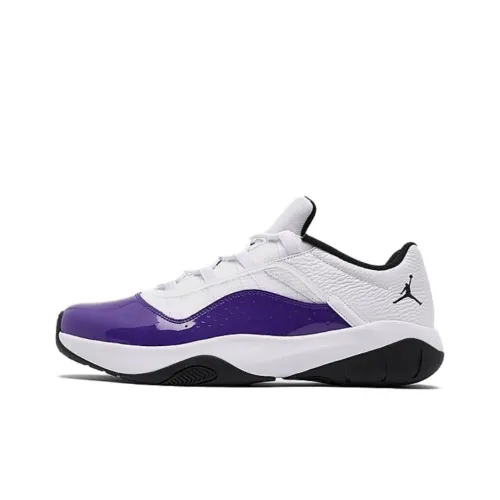 Jordan Air Jordan 11 CMFT LOW Амортизация Износостойкий Низкий Топ Винтажные Баскетбольные Кроссовки Унисекс Белый Фиолетовый