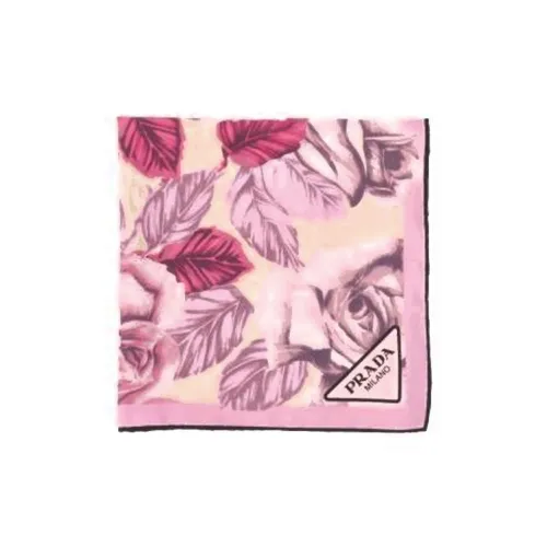 PRADA Шелковые шарфы Женские Розовый