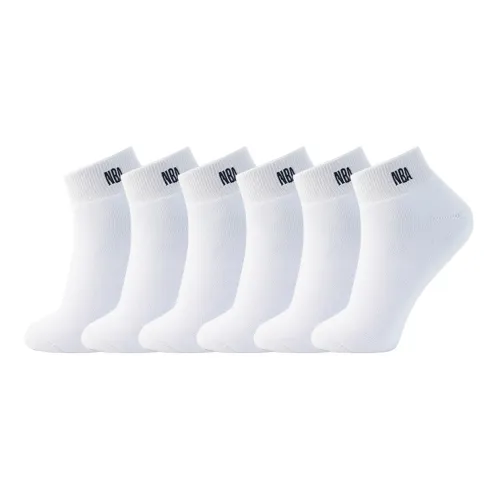 Низкие носки NBA для мужчин 6 пар белые