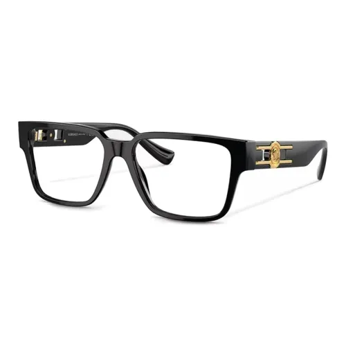 VERSACE Ацетат Прямоугольные Оправы для Очков Мужские Черные