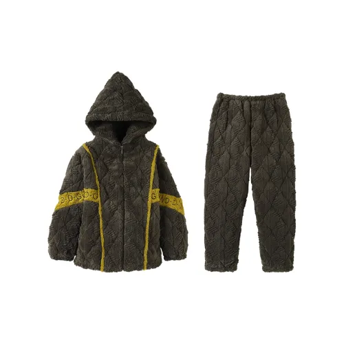 WOLFSFUL Пижамный комплект Мужской Темно-моховый Зеленый