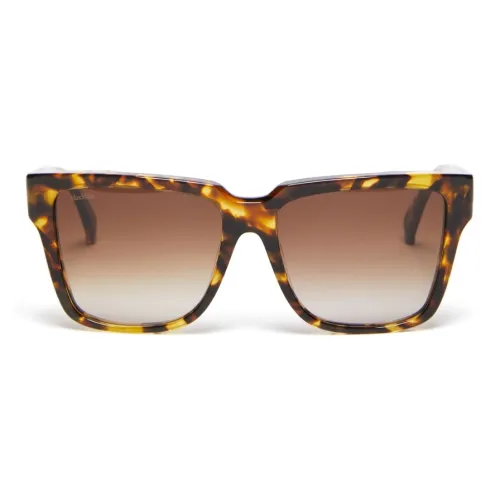 MaxMara Металлический Ацетат Квадратные Солнцезащитные Очки Унисекс Черепаховый
