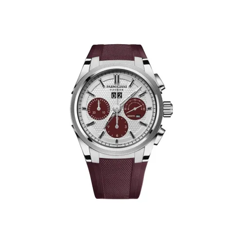 PARMIGIANI Автоматический Механический Механизм Мужские Часы 42мм*13,7мм Серебряный