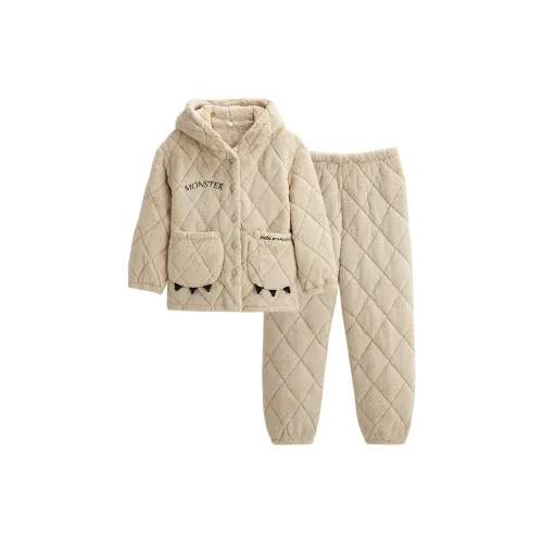 Song Qianya Пижамный комплект женский кремовый абрикос