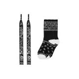 Черная основа с серебряным пейсли + черный пейсли носки, 1 упаковка