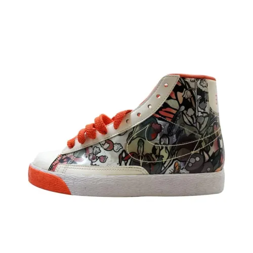 nike Blazer High противоскользящие амортизаторы высокие топ кроссовки для скейтбординга женские белые