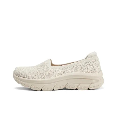 Skechers Modern D'Lu Slip On Без подкладки Обувь Амортизация Легкий Низкий Топ Повседневная Обувь Женская Бежевая