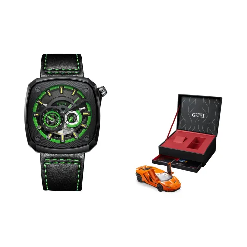 BONEST GATTI Offshore Speed Автоматический Механический Механизм Резиновый Ремешок Часы Мужские Часы Черепный Циферблат