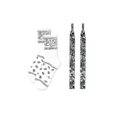 Рекомендуемый размер 2, белый подкладочная ткань, пейсли шнурки + белые пейсли носки, 1 пара в комплекте