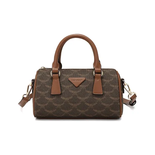 MEXICAN ПВХ Бостон Сумка через плечо Сумка Маленькая Женская Жженый чай Коричневый Шампанское Мед чай Абрикос