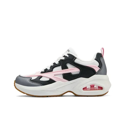 Skechers Shock Absorbers Slip-resistant Low Top Беговые кроссовки Женские Белые Черные Розовые