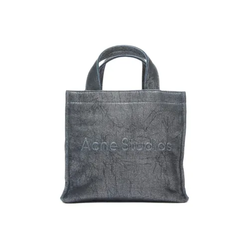 Acne Studios Хлопок Тоут Сумка Сумка для покупок Сумка через плечо Сумка мини Женская серебряная и синяя