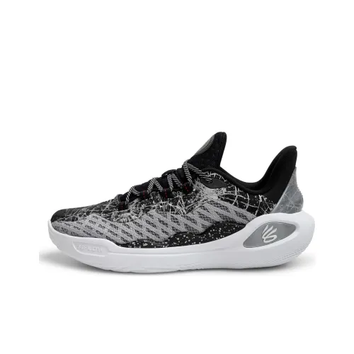 Under Armour Curry 11 Баскетбольные кроссовки Низкий Топ Белый Черный Серый Мужской