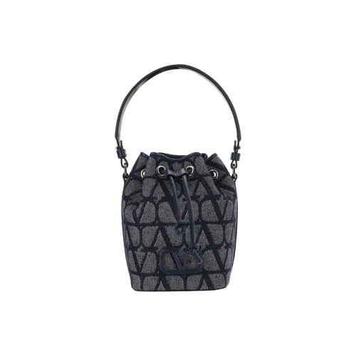 Valentino Хлопок с Полиамидом Полиэстер Акрилонитрил Сумка-ведро Сумка Сумка через плечо Женская Черная