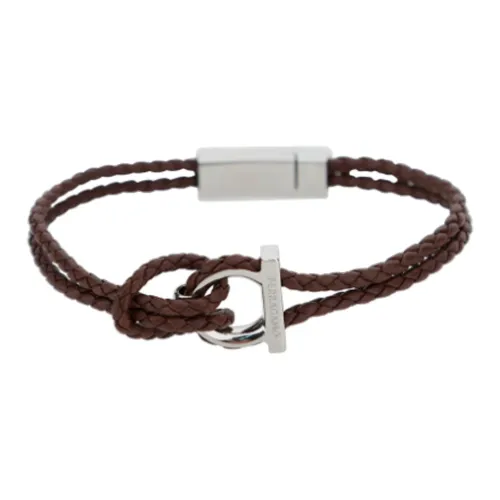 FERRAGAMO Кожа Латунь Сталь Браслеты Мужские Коричневый