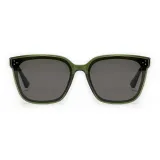 Зеленая оправа с серыми и черными линзами