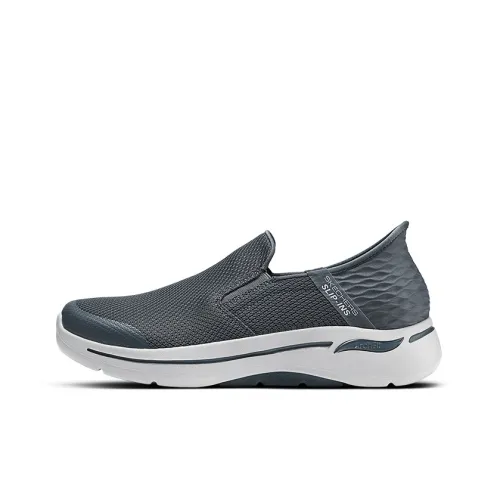 Skechers Go Walk Arch Fit Износостойкий и Легкий Низкий Топ Кэжуал Мужской Угольный Серый