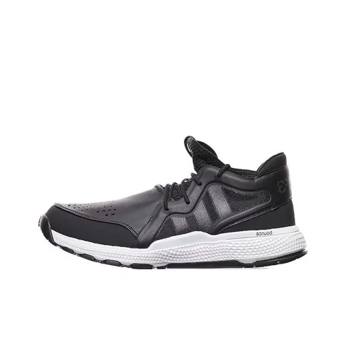 Adidas Амортизация Износостойкие Низкие Кроссовки для Бега Унисекс Черный Белый