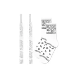 Белый светоотражающий пейсли + белый пейсли носки, 1 упаковка