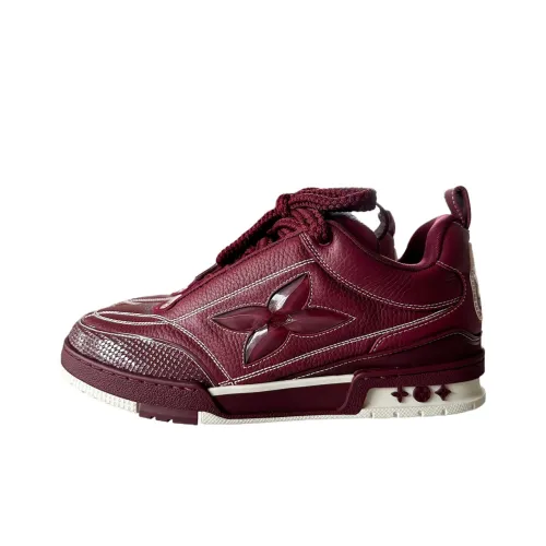 LOUIS VUITTON Skate Low Топ Скейтборд Кроссовки Мужские Темно-красные