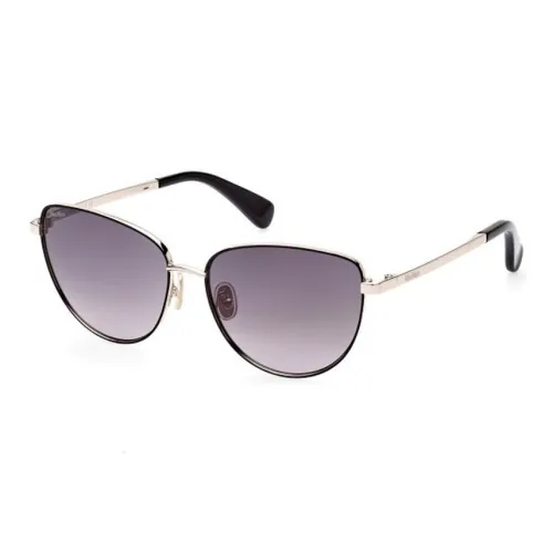 MaxMara Металл Нерегулярная форма Солнцезащитные очки Женские Черный