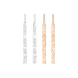 3M Светоотражающий Белый Пейсли + Апельсин Макарон Пейсли Шнурки, Одна пара в комплекте