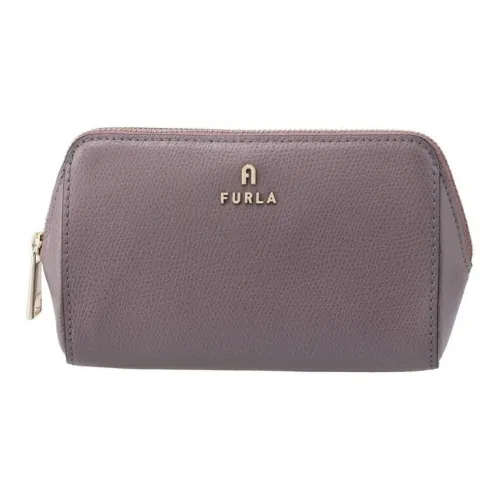 Furla Тисненая Телячья Кожа Косметичка Клатч Средний Унисекс Фиолетовый