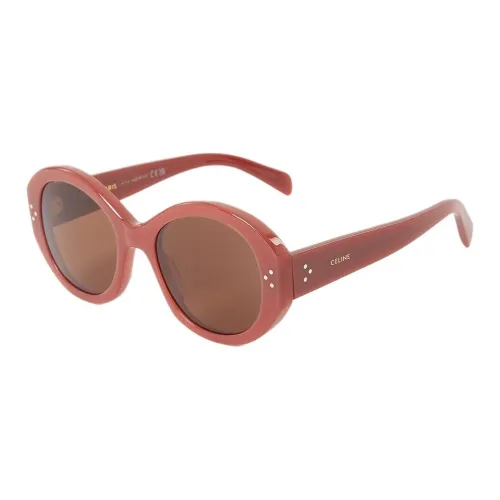 CELINE Пластик OVAL SUNGLASSES Женские Красный