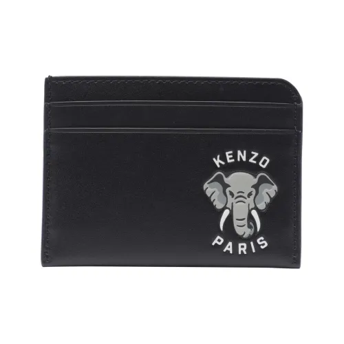 KENZO Телячья кожа Держатель для карт Мужской Черный