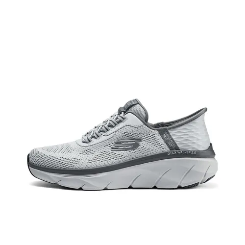 Skechers Амортизация устойчивый к истиранию дышащий низкий верх тренировочные беговые кроссовки мужской серый