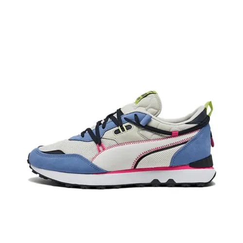 PUMA Rider Future Vintage Casual Амортизация Износостойкий Низкий Топ Повседневная Обувь Мужская Синий Розовый