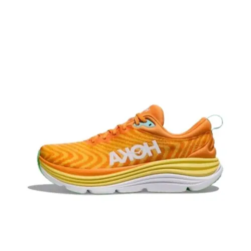 HOKA ONE ONE Противоскользящие устойчивые к истиранию с амортизаторами низкий топ повседневные беговые кроссовки мужские желтые