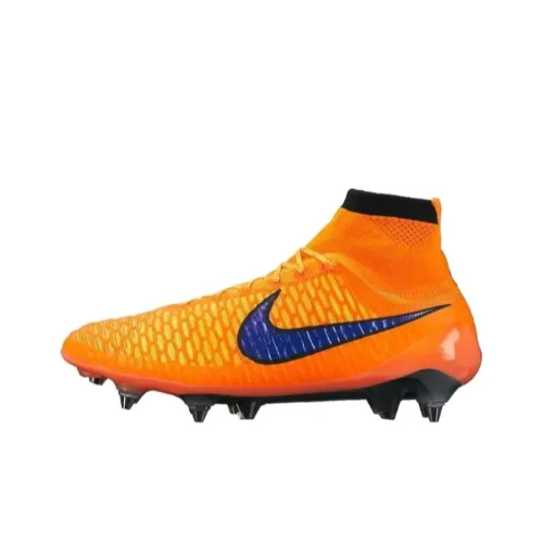Nike Magista Obra SG Мягкая трава Амортизация Износостойкие футбольные бутсы Унисекс Сине-оранжевый