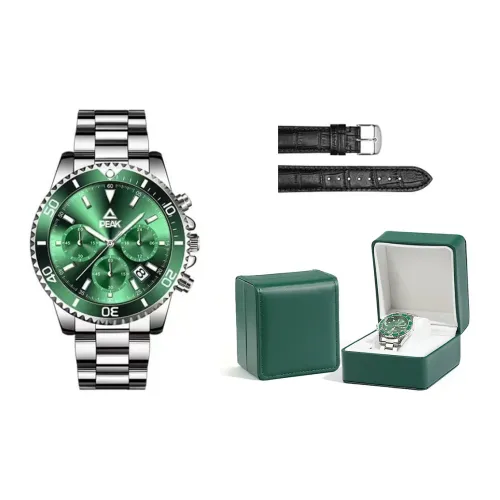 PEAK Кварцевый механизм нержавеющая сталь ремешок мужские часы зеленый циферблат