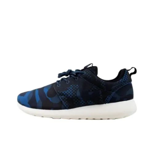 Nike Roshe One Амортизация Износостойкий Низкий Топ Беговые кроссовки Унисекс Синий Черный