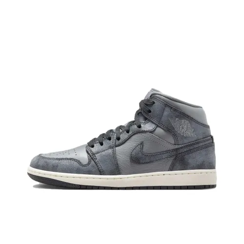 Jordan Air Jordan 1 Винтажные баскетбольные кроссовки MID Топ Винтажный серый Женские