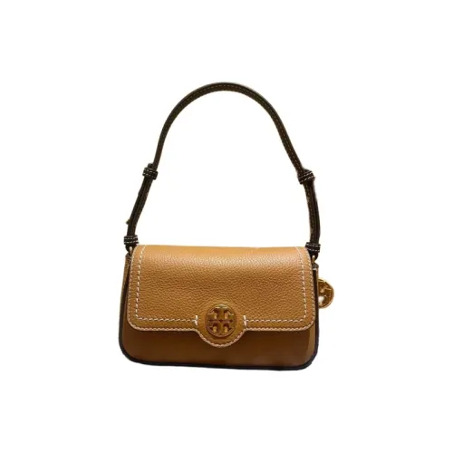 TORY BURCH Miller Litchi Grain Кожа Курьерская Сумка Сумка Сумка через плечо Женская Коричневая